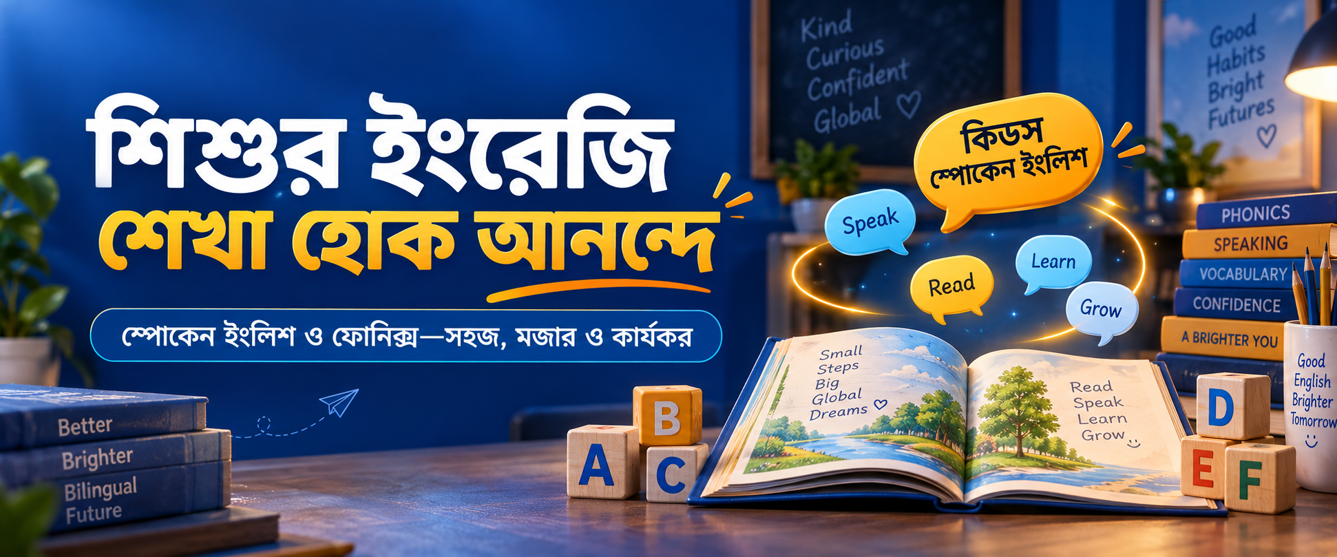 কিডস স্পোকেন ইংলিশ ও ফোনিক্স কোর্স